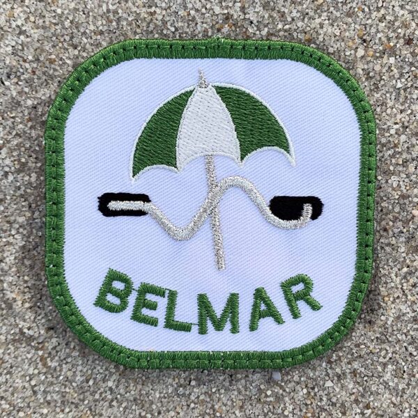 Beach Badge Patches - Belmar green square umbrella
