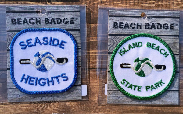 Beach Badge Patches - Seaside Heights blue square ball - IBSP green circle ball