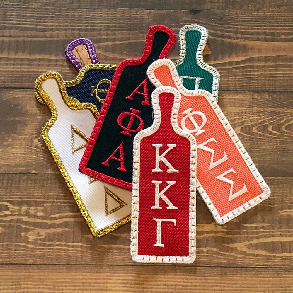 Custom Fraternity Sorority Paddle Patches - Girl with a Star-Spangled Heart