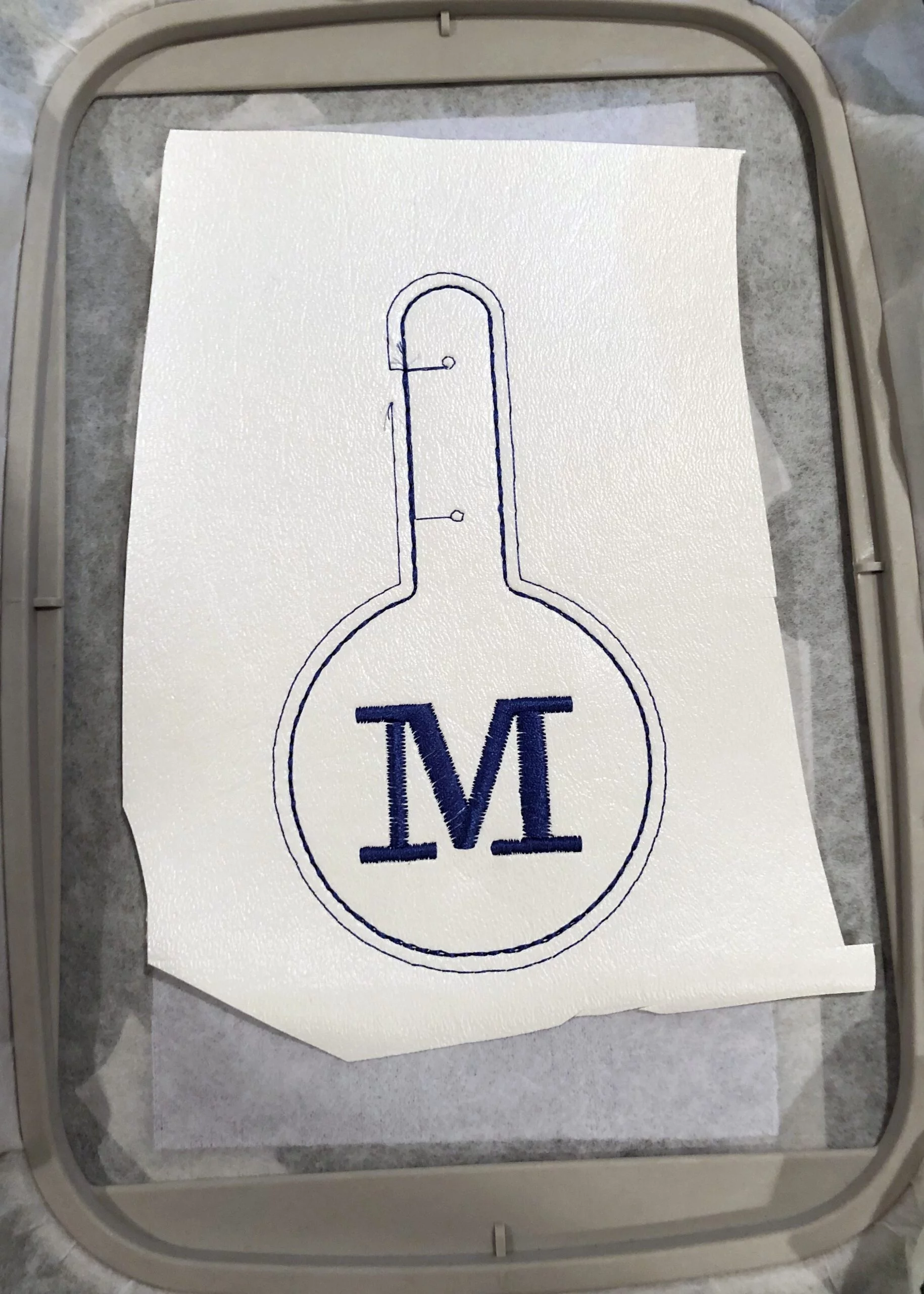 Circle Key Fob Sew Out