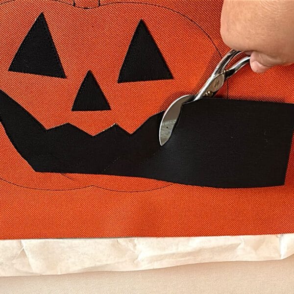 Pumpkin Applique Mouth Cut