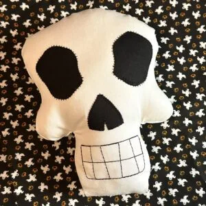 ITH Applique Skull Pillow